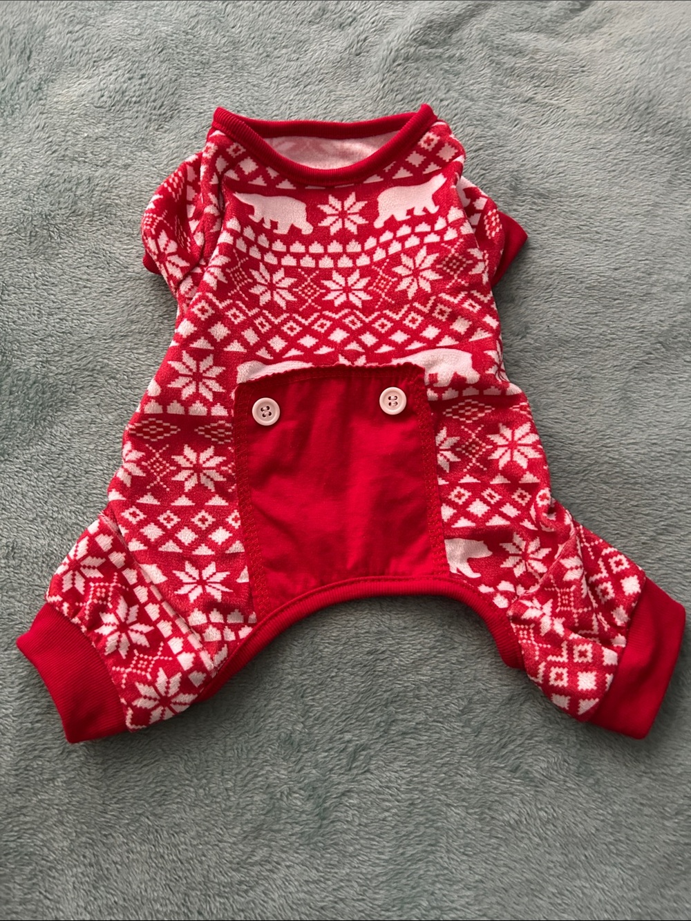 Dogs Red Holiday One-Piece Jumpsuit